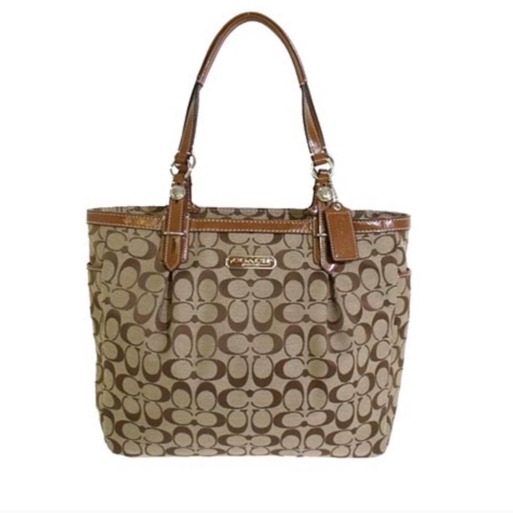 NWT Coach  Brown Signature Gallery Tote Handbag F15156 - Picture 2 of 14